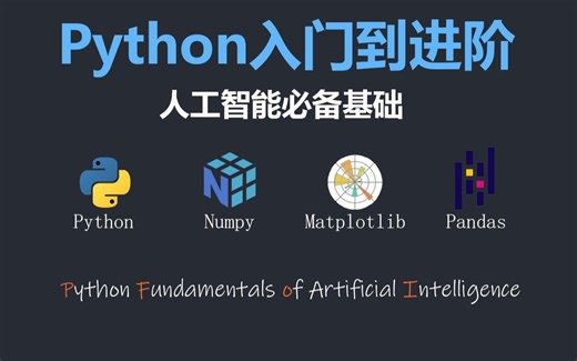 Python入门教程（人工智能基础技能）Python零基础入门到精通，NumPy、Pandas、Matplotlib一次性全学完，编程从这里开始！