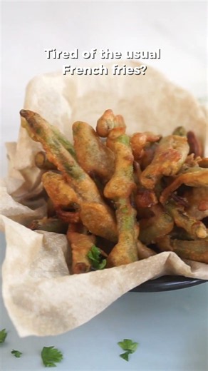 Made With Vegetables & Savory Batter | Deep Fried String Beans #simplybakings #healthy #fries