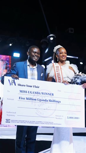 Muhoza Trivia Elle received Ugx5m from V&A Uganda, the official sponsors of the #MissUganda pageant last night #MissUganda2025 | Mbu