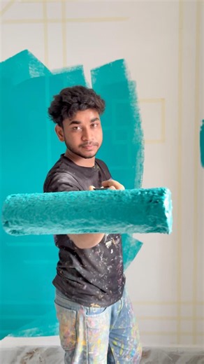 Wall painting video #paint #painting #wallpainting #walldesign #wallart #paintingtutorial