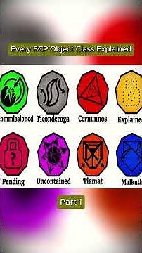 Every SCP Object Class Explained part (1)