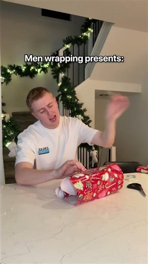 Men Wrapping Presents Vs Woman #Shorts