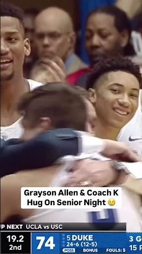When Grayson Allen checked out one last time at Cameron 👏 #duke #dukebasketball #accbasketball