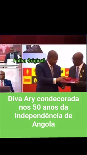 Diva Ary condecorada nos 50 anos da Independência de Angola | Folha Original