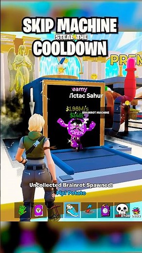 NEW Skip Machine Cooldown Code! Fortnite Steal the brainrot