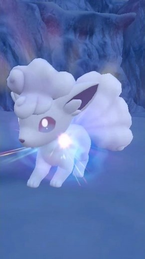 Evolving SHINY Alola Vulpix into SHINY Alolan Ninetales on Pokemon Scarlet Violet