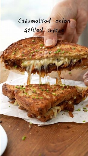 Caramelised onion grilled cheese sandwich - winter sandwich recipes