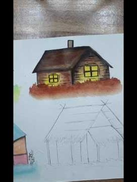 Night home drawing #art #drawing #watercolor #watercolordrawing #trending