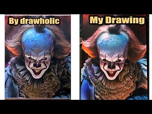 Redraw The Pennywise Drawing By drawholic | DP ART DRAWING
