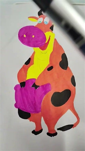 funny cow 🐄🐮#art #bunnyartbox #beautiful #painting #youtube