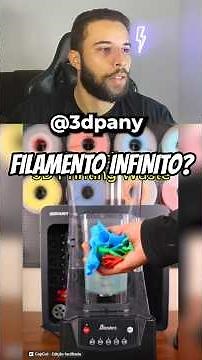 FILAMENTO INFINITO? Ele reciclou restos de impressão 3D no LIQUIDIFICADOR!