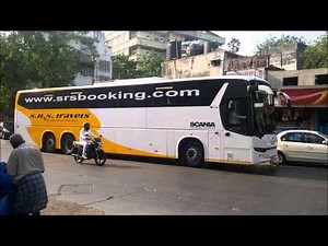 Gorgeous Multi Axle Scania & Volvo Buses (B9R & B11R) of Srs Travels captured in Mumbai, India