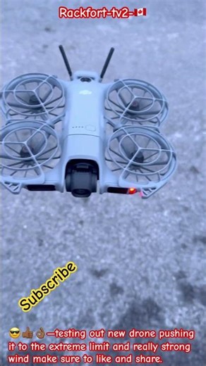 DJI Neo 2 drone Be looking like it alien spaceship while maneuvering in this rough windy weather.