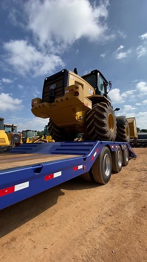 Cat Wheel Loader Climbing On Board