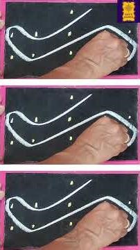 Classic 4x2 Dot Kolam Pattern – Step by Step Kolam Tutorial | Easy Muggulu / Chikku kolam