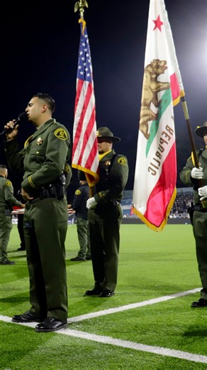 Monterey County Sheriff’s Honor Guard and Explorers participated in a moving tribute for cancer awareness at Monterey Bay FC’s Kick Cancer Night! 💜🎗️🚓🇺🇸⚽️ A Monterey County Sheriff’s deputy sang the National Anthem as our Honor Guard posted the colors. Cancer survivors in attendance were honored. Our beloved colleague, Lance Haar, was also recognized with a tribute on the Jumbotron. The night also served as a celebration for the 175th Anniversary of the County of Monterey and Monterey Count
