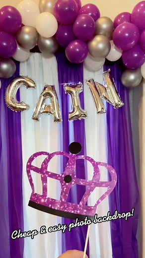 Photo backdrop on the cheap. #dollartree #diy #partydecor #findyourgrace