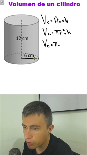 VOLUMEN DE UN CILINDRO 🙌 #educación #matematicas #geometria