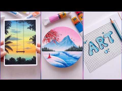 12 Easy Art TIPS & HACKS That Work Extremely Well || Easy painting for Beginners