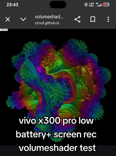 vivo x300 pro low battery screen rec volumeshader test #volumeshader_bm #fyp #vivox300pro #vivox300series #tech
