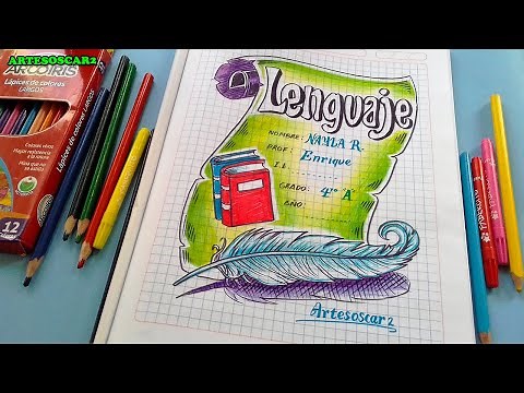 COMO DIBUJAR CARATULA DE LENGUAJE FÁCIL - YouTube