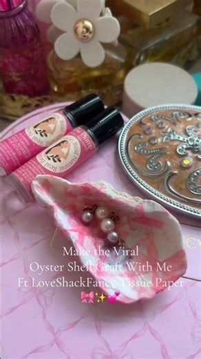 🎀 Make the Viral Oyster Shell Craft With Me FT LoveShackFancy Tissue Paper