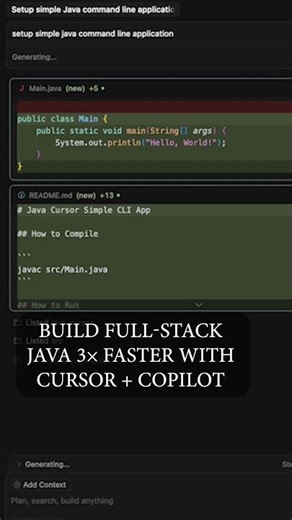 Build a Java App in Minutes (Cursor + Copilot)
