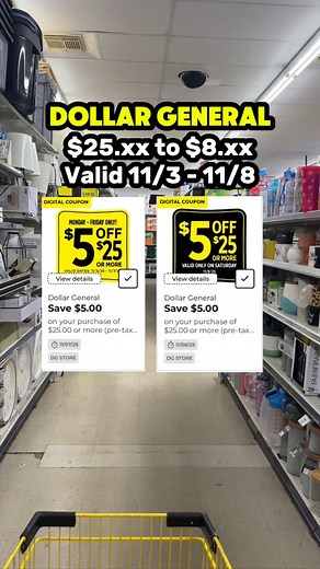 Thanks to Dollar General, you don’t have to wait til Saturday to save. Here’s an any day deal you can do, scoring $25..xx worth of household items for $8.xx Valid 11/3 - 11/8 #dgdeals #extremecouponing #krystenmitchsaves #dollargeneral #coupontok | Krysten Mitch