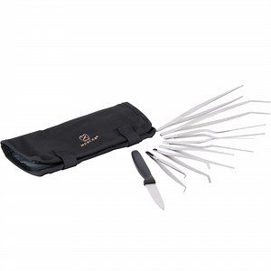 Mercer Culinary M35152 10 Piece Precision Plating Tongs Set