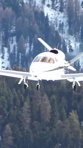 A private jet with a parachute