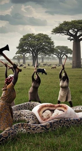 What's the real reason for a python's bloated belly?! 🤔🐍