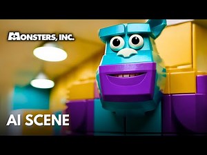 MONSTERS INC. Bathroom Scene Reimagined by AI in LEGO | Runway Gen 3