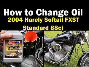 FAST - How to Change Oil on a 2004 Harley Softail FXST Standard