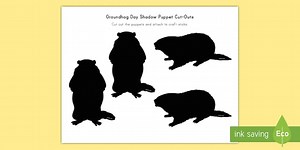 Groundhog Day Shadow Puppet Cut-Outs