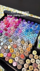 Guess How Many Marker Colors Are in This Box 🎨 #coloring #markers #ohuhu #ohuhumarkers