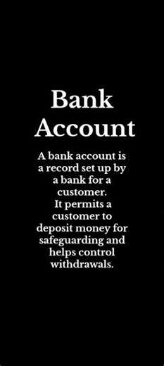 Definition Of Bank Account By ZIU