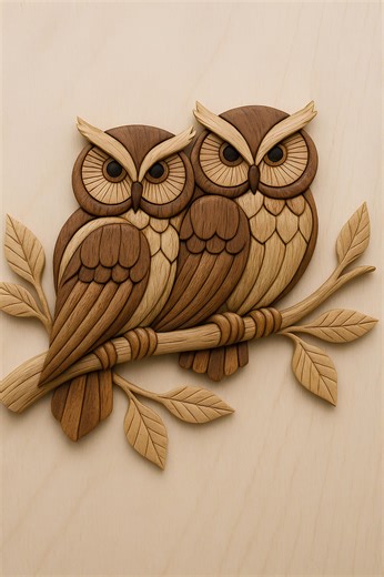 Owl Intarsia Pattern – Scroll Saw PDF Template – DIY Woodworking Plan – Beginner Friendly Digital Download - Etsy UK
