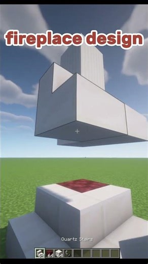 Minecraft Easy Fireplace Design!🪵🔥#shorts