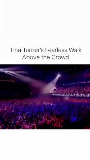 SOUND GONE WILD | MUSIC on Instagram: "During one of her final tours, Tina Turner proved that age had nothing on attitude. At nearly 70, she didn’t just sing and dance — she charged across a narrow platform suspended high above thousands of fans, in high heels, without a harness or rail, like it was just another step in the show. While most performers would play it safe, Tina leaned into the thrill, smiling, interacting with the crowd, and never missing a note. It wasn’t about danger for drama’s