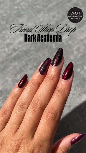 Trending now Dark Academia. Real polish. Zero hassle. Save 15% on your first Color Street mani with code WELCOME15. | Color Street