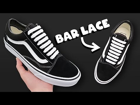 HOW TO BAR LACE VANS OLD SKOOLS (BEST WAY!)
