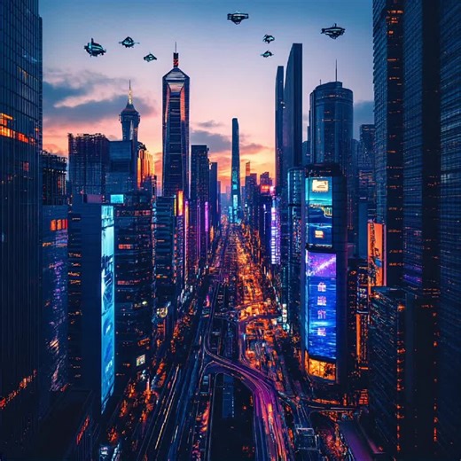 Hyper-Realistic Futuristic Cityscape: Explore Tomorrow's Metropolis