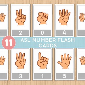 ASL Numbers Flash Cards , 0-20 Kids Flash Cards , Preschool, Kindergarten , Pre-k Printable Activity Cards , American Sign Language Numbers - Etsy Canada