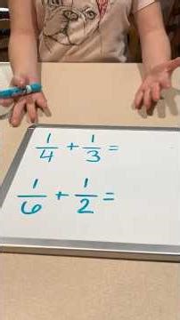 Stella showing how to add fractions using butterfly method! #homeschooling #fypシ