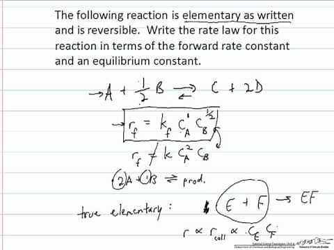 Elementary Reactions