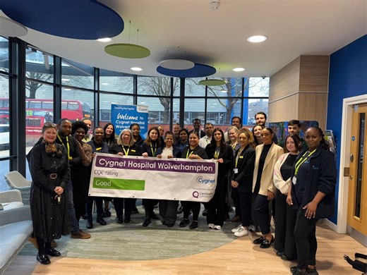 Cygnet Hospital Wolverhampton rated 'Good' in first ever inspection