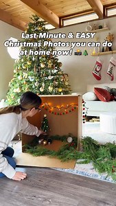Christmas is coming and if you need a last-minute photo idea you can do at home, this one is SO easy! 📸🎄✨ Perfect for Christmas card photos, a holiday party setup, or just capturing sweet memories with your family without overthinking it. Here are our updated photos from this year and I can’t believe how much my kids have grown since the last time we did this when Ezra was a baby!! Keep watching to see how the photos looked over the years. 🥹 All you need is an empty cardboard box, tape up the