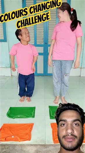 T shirt colour changing challenge #funny #satisfying #tshirt #colors #asmrvideo