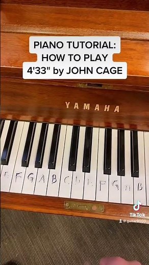 How to play 4'33" by John Cage, piano tutorial