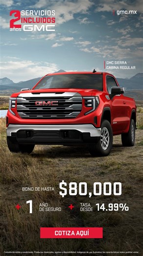 Sierra, tan imponente y poderosa, estrena con bono de hasta $80,000 + 1 Año de seguro + Tasa desde 14.99% | GMC | Facebook